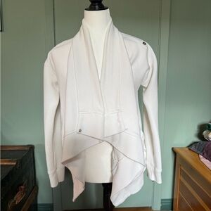 White Draped Cardigan